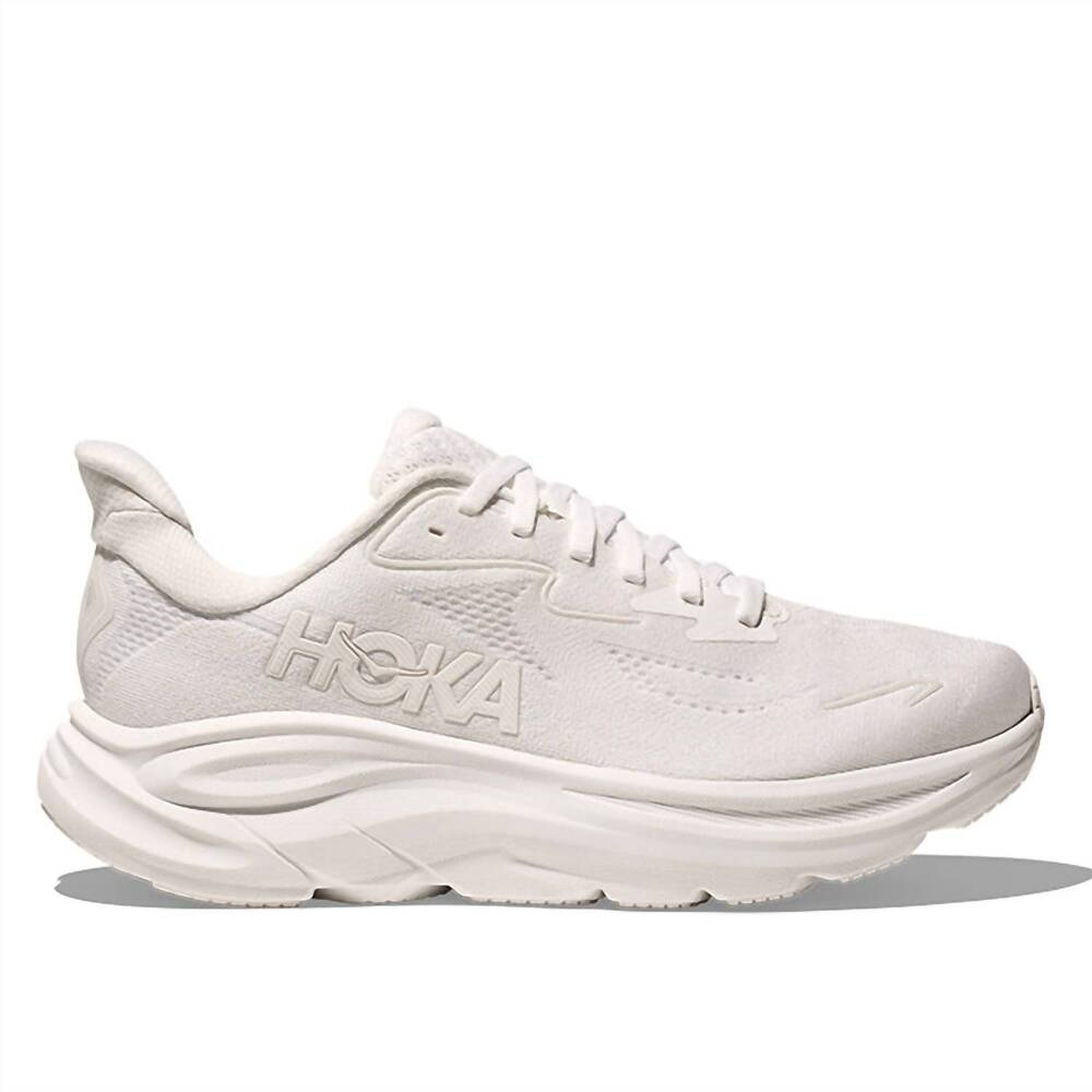 NEW HOKA women's clifton 10 running shoes in white